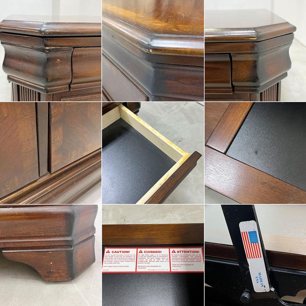 アシュレイファニチャー Ashley Furniture リフトトップ カクテルテーブル ローテーブル リビングテーブル デスク 昇降式天板 4ドロワー キャスター付き アメリカ ●