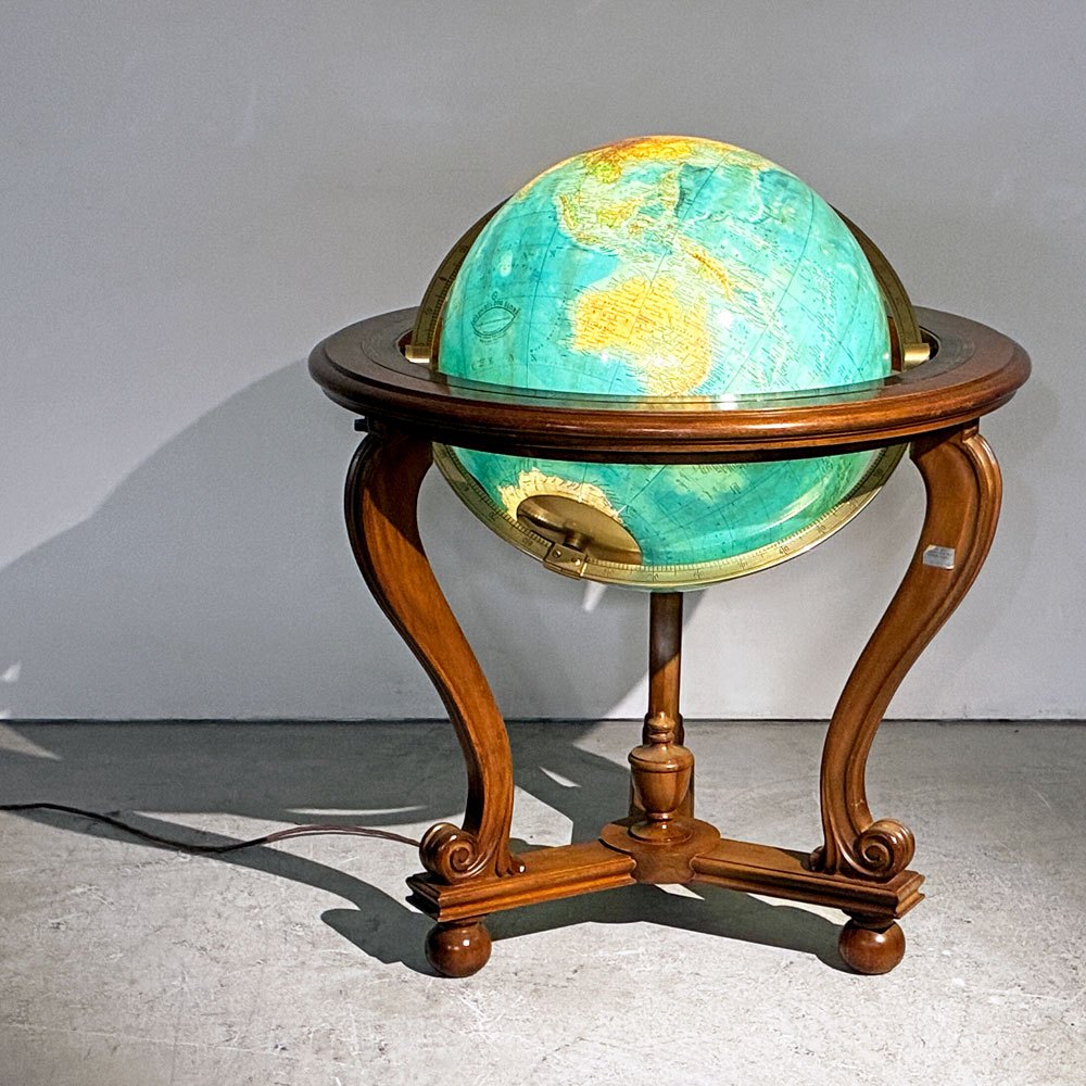 コロンブス COLUMBUS デュオ DUO 地球儀 グローブランプ GLOBE LAMP 物理・行政地図切り替え コロニアル型 ドイツ ●