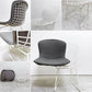 ノル Knoll 420 サイドチェア ワイヤーチェア ダイニングチェア ホワイト × グレー ファブリック フルカバー仕様 ハリー・ベルトイア ミッドセンチュリー ビンテージ ●
