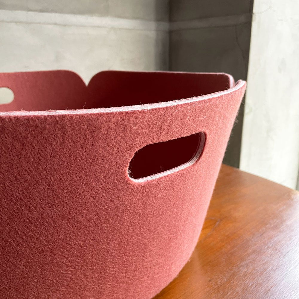 ムート MUUTO レストアバスケット RESTORE BASKET ラウンド フェルト地 ピンク ミカ トルバネン デンマーク 定価27,500円 ♪