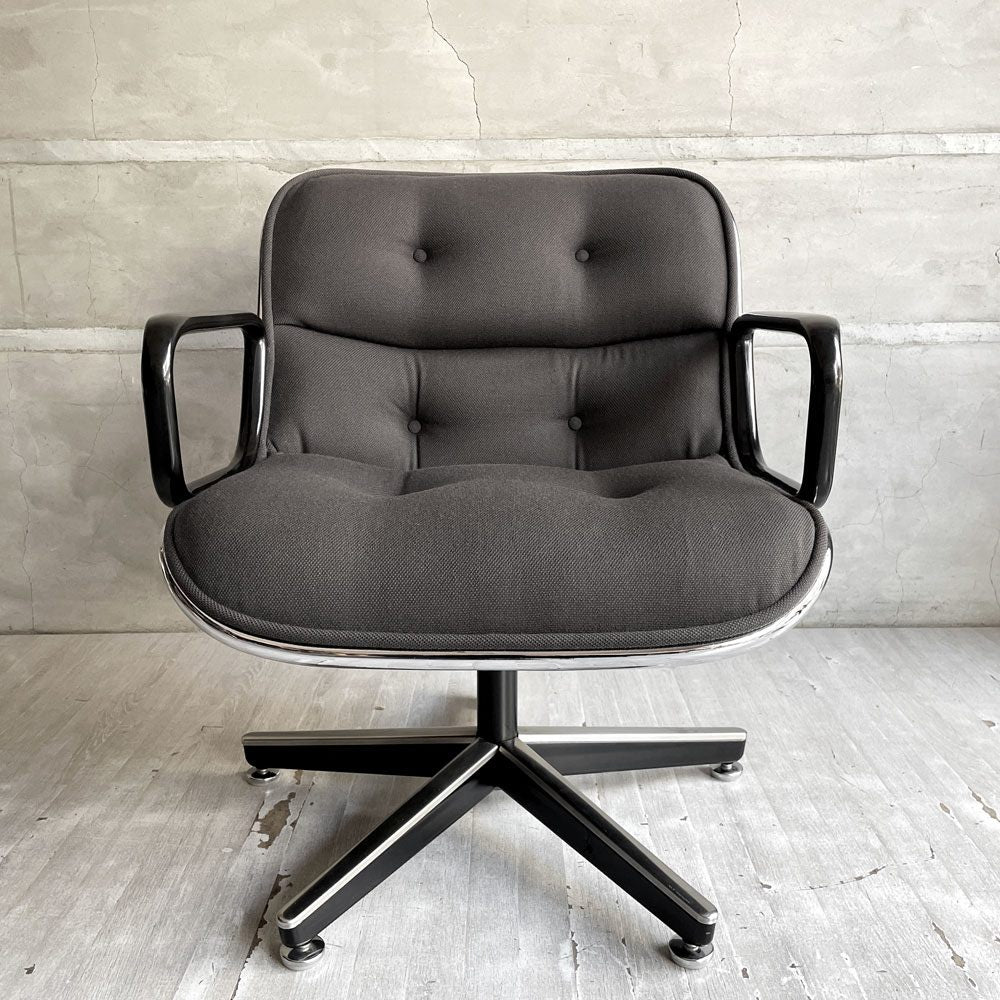 ノル Knoll ポロックチェア Pollock Chair エグゼクティブチェア 5本脚 グライズ仕様 ファブリックシート デスクチェア チャールズ・ポロック Charles Pollock ♪
