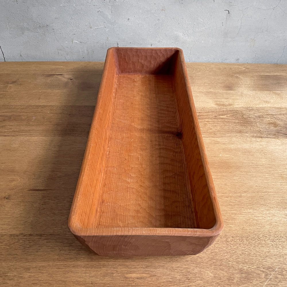 三谷龍二 Ryuji Mitani 山桜 長バット トレイ 長角盆  木の器 42×15×6.5 cm 木工作家 現代作家 希少サイズ ♪