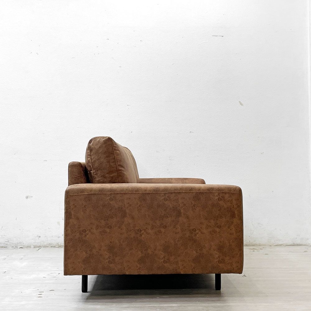 ジャーナルスタンダードファニチャー j.s.F ピーエスエフソファ PSF SOFA 2P W151cm 2人掛けソファ レザー調 USB充電 コンセント付属 箱付き ●