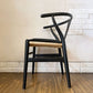 カールハンセン＆サン Carl Hansen & Son CH24 Yチェア ブラックラッカー × ペーパーコード オーク材 レザークッション付属 座面高43cm ハンス・J・ウェグナー 北欧 デンマーク ◎