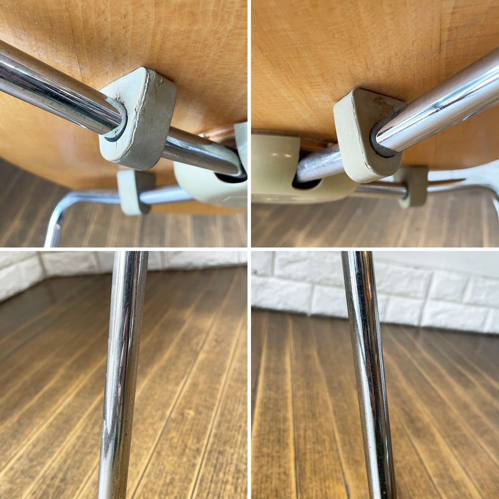 フリッツハンセン Fritz Hansen 3101 アリンコチェア アントチェア 4本脚 ナチュラルビーチ ラッカー仕上げ フェルトグライズ アルネ・ヤコブセン F ◎