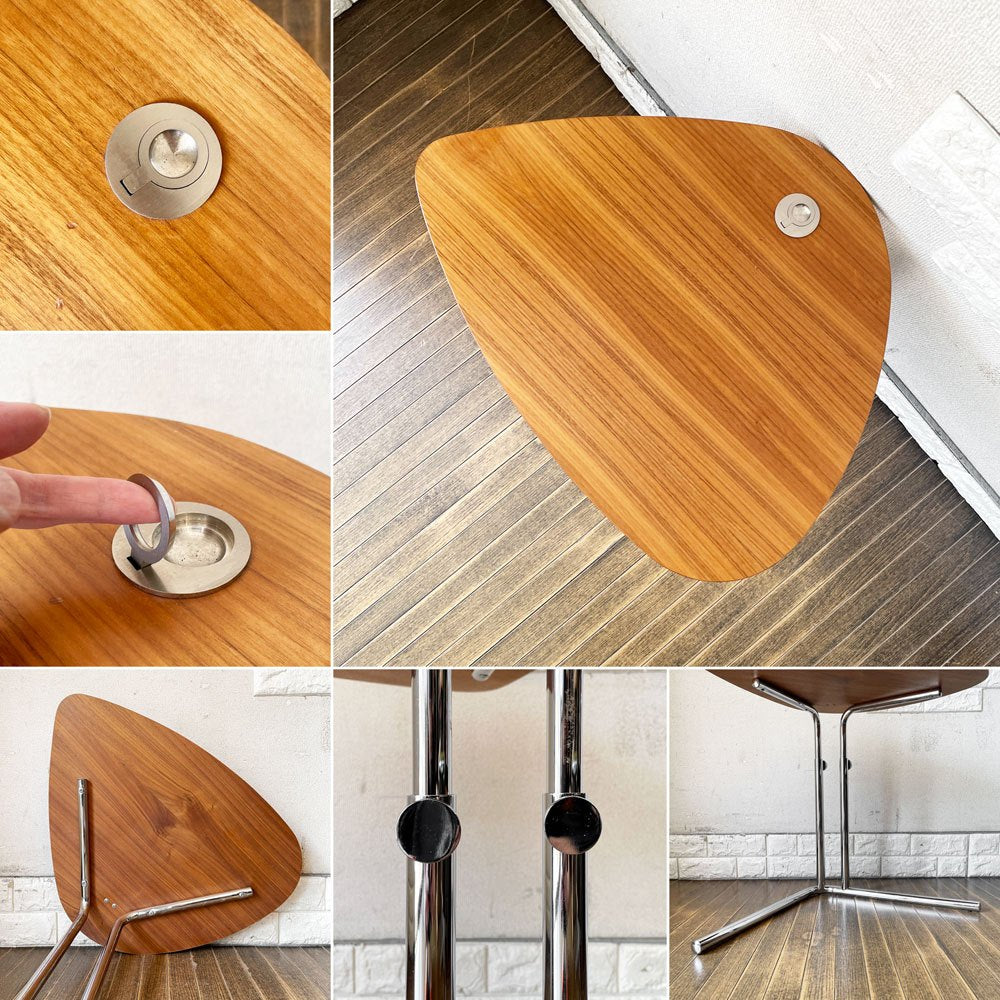 テクタ TECTA サイドテーブル K22 SIDE TABLE ウォールナット材 昇降式 アレキサンダー・カルダー ドイツ バウハウス ACTUS取扱 定価￥92,400- ◎