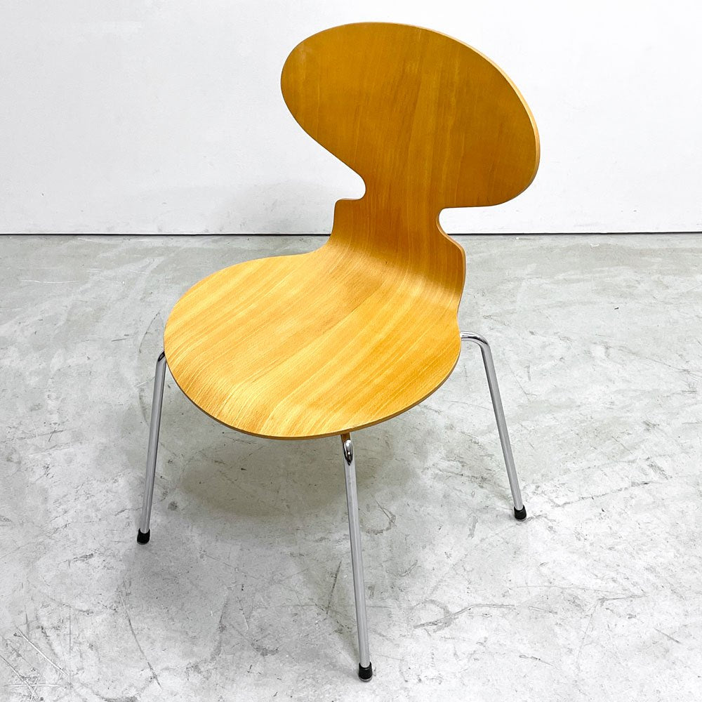 フリッツハンセン Fritz Hansen 3101 アリンコチェア アントチェア 4本脚 ナチュラルビーチ ラッカー仕上げ フェルトグライズ アルネ・ヤコブセン C ●