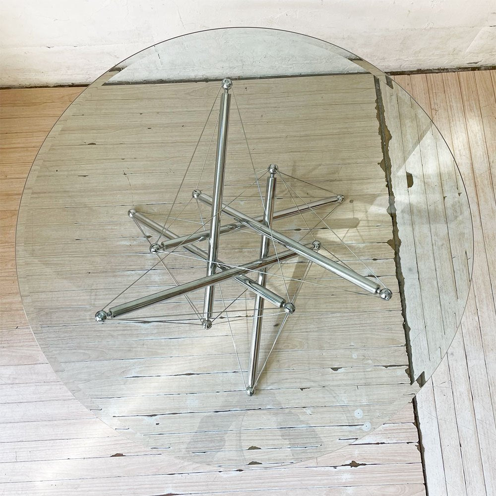 カッシーナイクスシー Cassina ixc. 713 ローテーブル ガラス天板 Φ100cm テオドール・ワッデル Theodore Waddell 定価￥460,000- ★