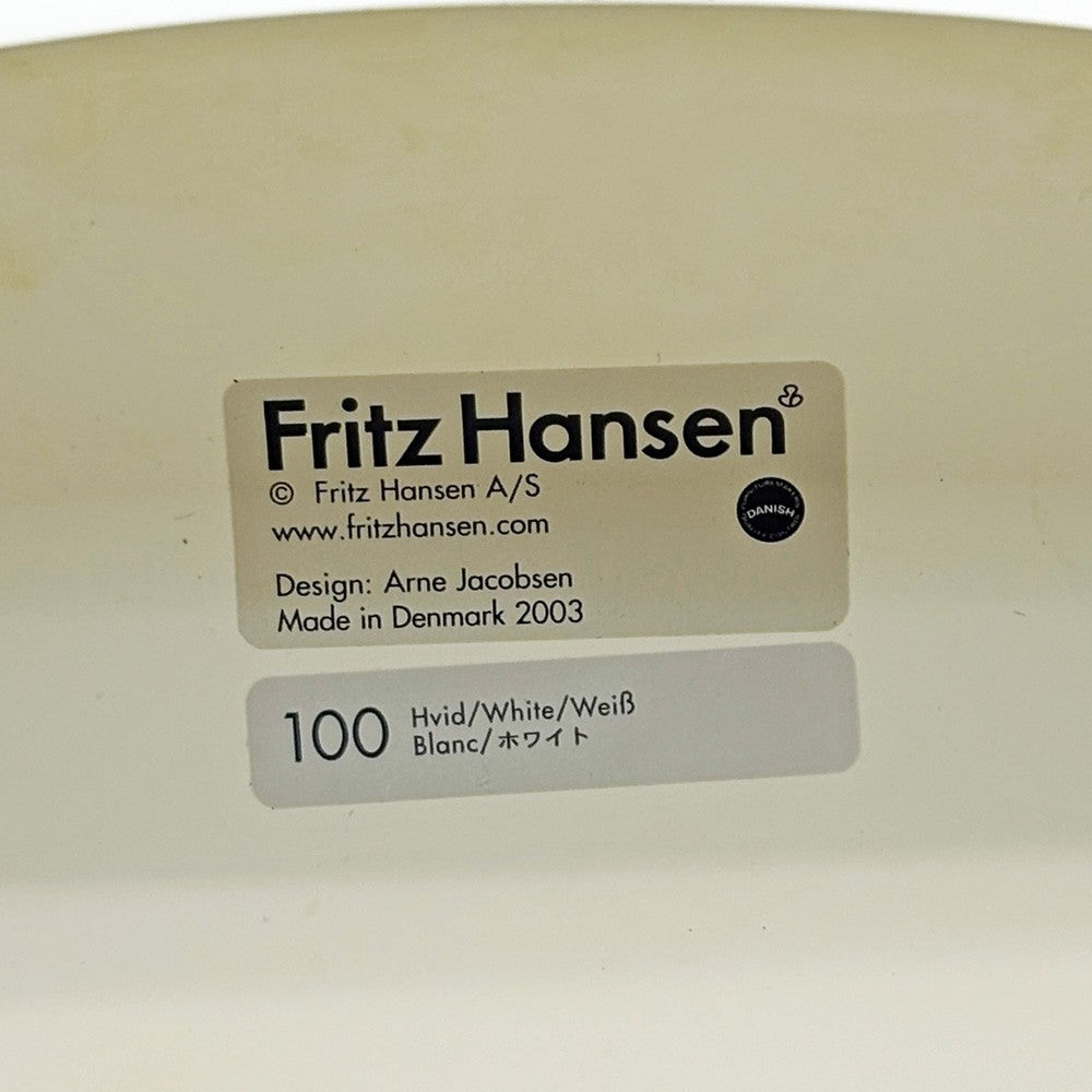 フリッツハンセン Fritz Hansen 3107 セブンチェア ホワイト ラッカー仕上げ スタッキング アルネ・ヤコブセン デンマーク 北欧家具 B ●