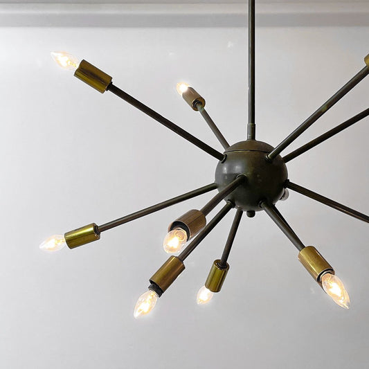 ビンテージ Vintage スプートニクランプ 12灯 ペンダントライト ミッドセンチュリー 50's レトロ スペースエイジ ●