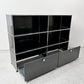 ユーエスエムハラー USM Haller モジュラーファニチャー キャビネット シェルフ  2ハーフドロワー グラファイトブラック & アントラサイト 定価￥427,488- ●