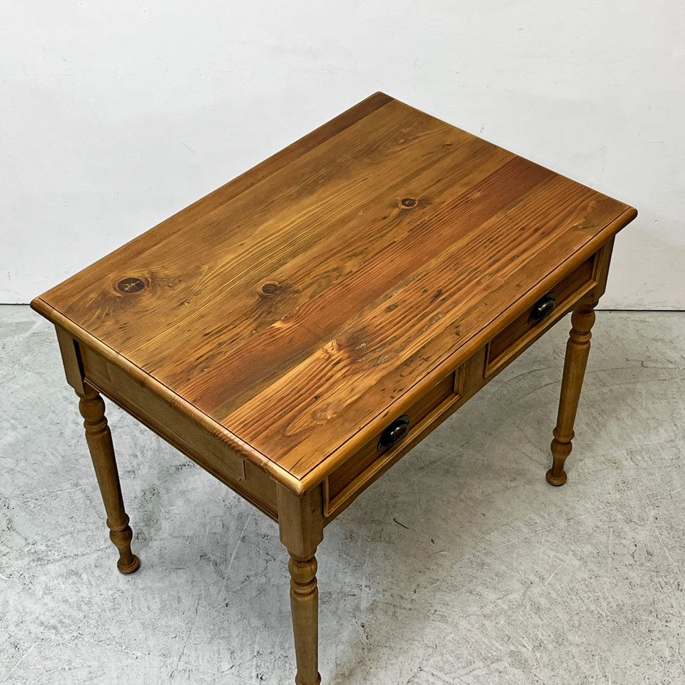 クラッシュゲート CRASHGATE ノットアンティークス Knot antiques オリザデスク ORIZA DESK 杉古材 ろくろ脚 クラシカルデザイン 廃番 ●