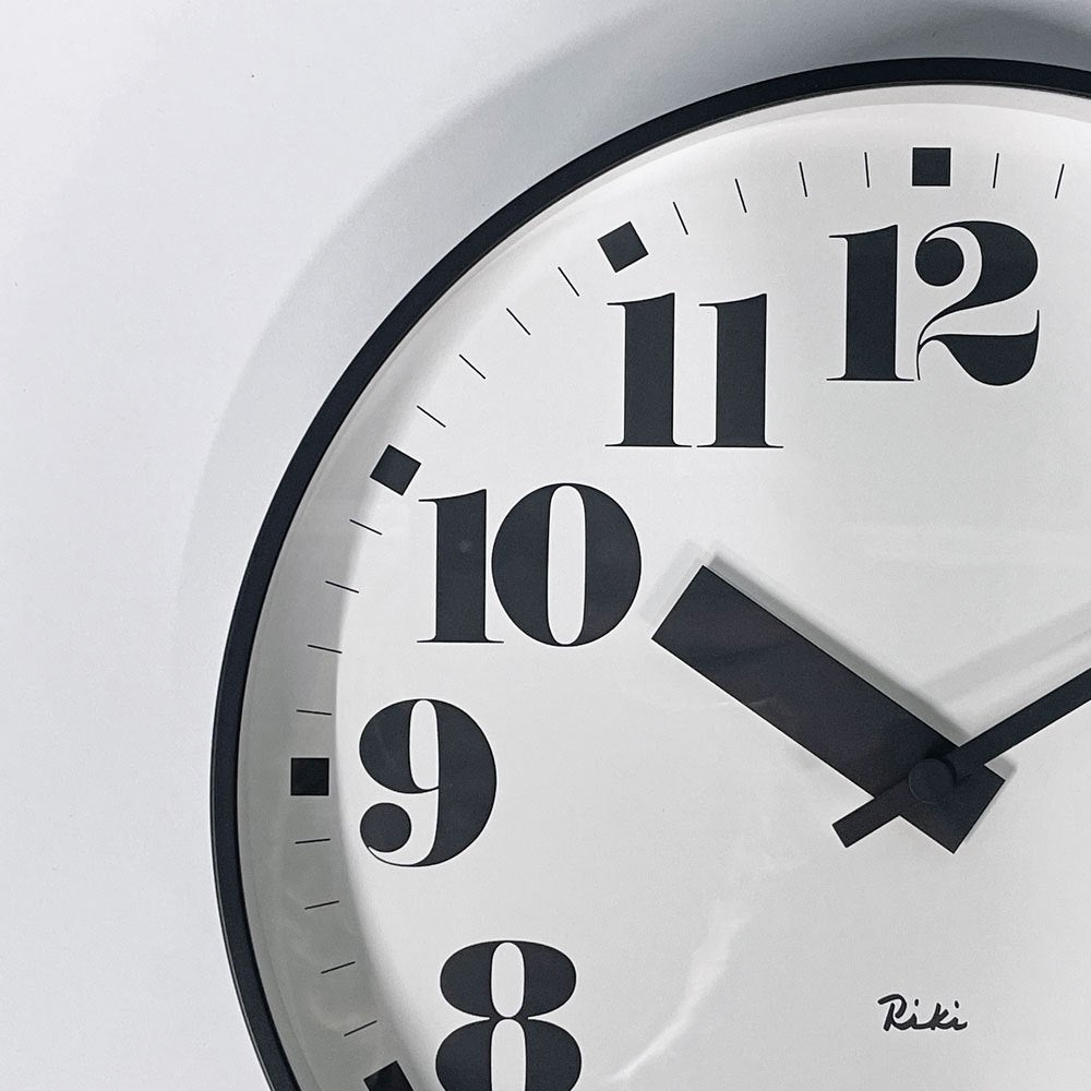 レムノス Lemnos リキ パブリック クロック RIKI PUBLIC CLOCK WR17-06 25.6cm 掛け時計 ウォールクロック クォーツ アルミ ガラス 渡辺力 日本製 ◎