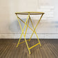 フェルモブ Fermob ビストロ BISTRO ラウンドテーブル ROUND TABLE 60 フォールディング ガーデンテーブル イエロー系 Φ60cm 折りたたみ フランス 定価￥48,400- ◎