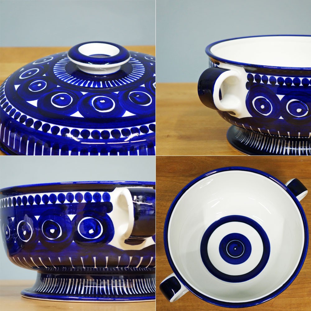 アラビア ARABIA バレンシア Valencia チュリーン 蓋付き 約φ22.5cm ウラ・プロコッペ Ulla Procope フィンランド 北欧食器 ビンテージ ◎