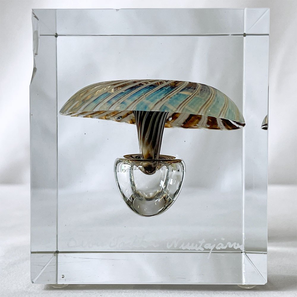 イッタラ iittala キューブ Cube LIGHT BLUE MUSHROOM オイバ・トイッカ ビンテージ 希少 ◇