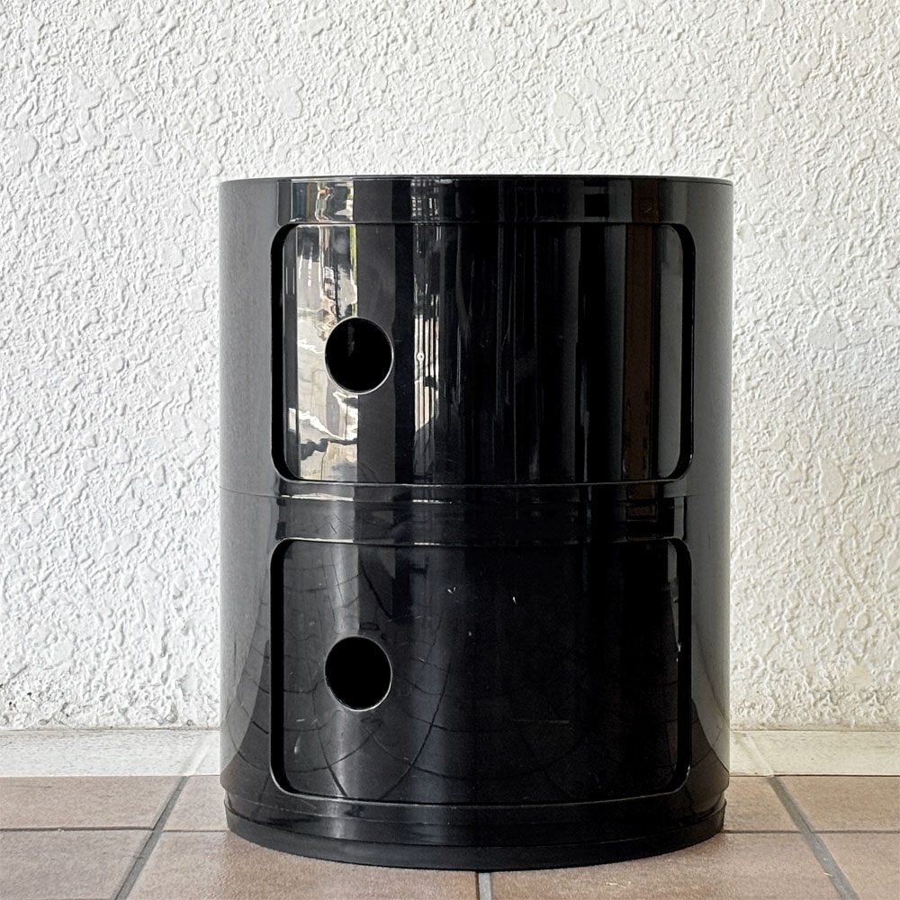 カルテル Kartell コンポニビリ COMPONIBILI 2段 ストレージボックス アンナ・カステッリ・フェリエーリ ブラック イタリア ◇