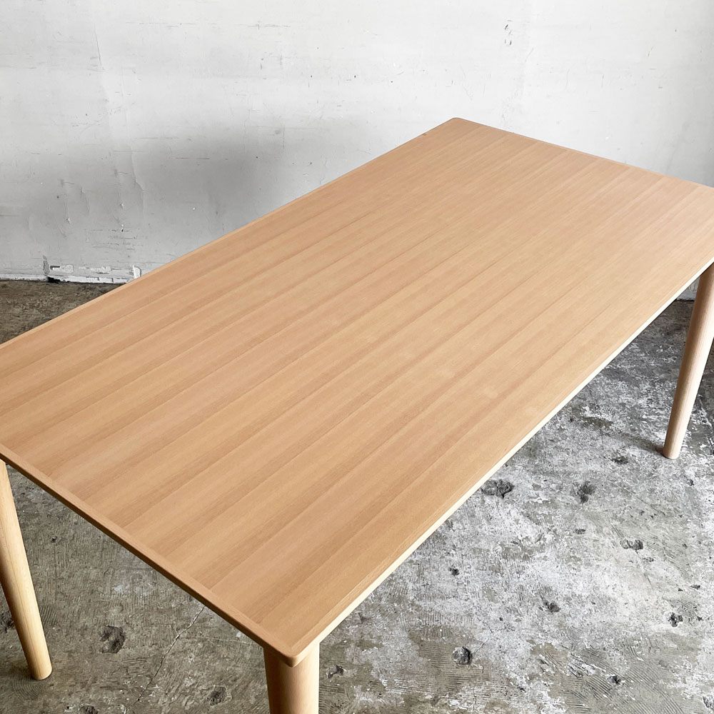 カリモク60+ Karimoku60+ ロクマルプラス ダイニングテーブル 1500 ピュアビーチ ブナ材 ナチュラル W150cm 定価￥115,940- 美品 ■