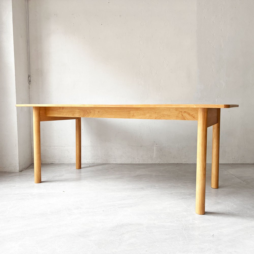 無印良品 MUJI 木製テーブル ダイニングテーブル ラバーウッド材 Ｗ180cm ナチュラルデザイン 美品 参考定価￥59,900- ★
