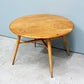 アーコール Ercol バタフライローテーブル サイドテーブル エルム材 サークル Φ61cm ゲートレッグ式 ドロップリーフ UKビンテージ ◎