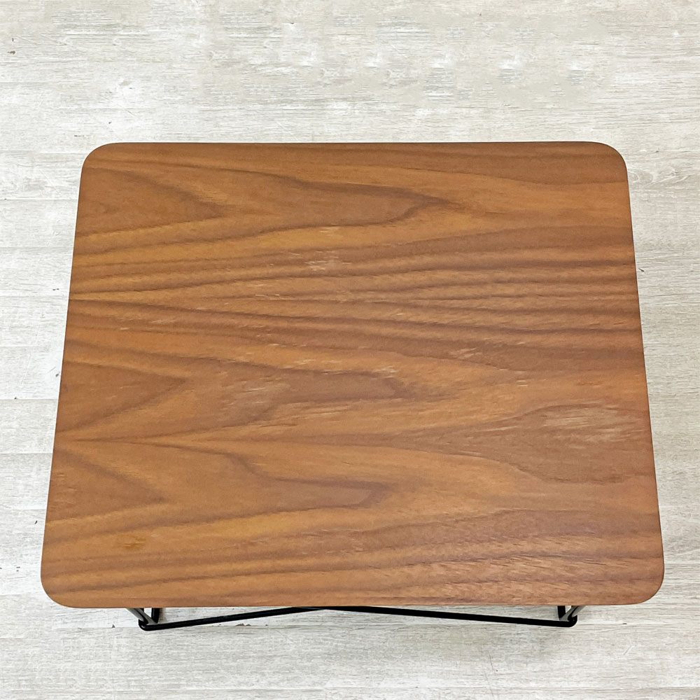 ハーマンミラー Herman Miller イームズワイヤーベースローテーブル Eames Wire Base Low Table LTRT ウォールナット  ミッドセンチュリー 定価￥60,500- ●