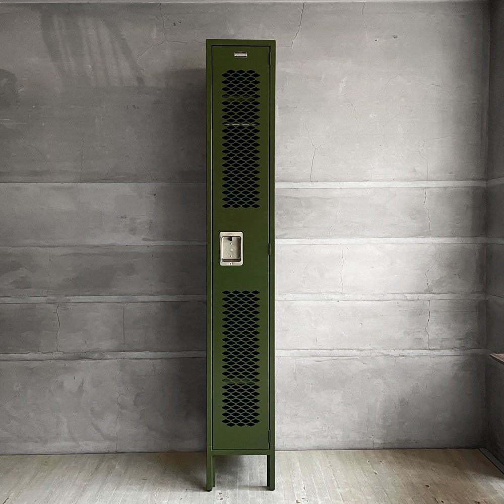 WHOLE EQUIPMENT CATALOG ジェネラルスチールロッカー シングル カーキ スチールキャビネット インダストリアル 店舗什器 廃番 ♪