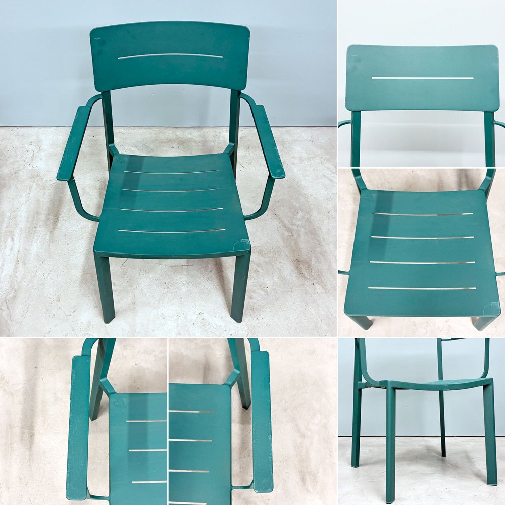 ザ・コンランショップ THE CONRAN SHOP ハイライン アウトドア アームチェア HIGHLINE OUTDOOR ARM CHAIR グリーン A ◎