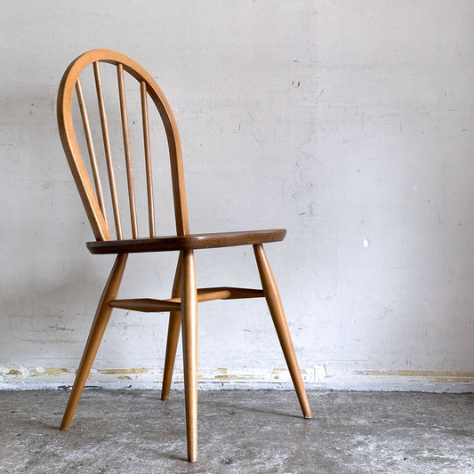 アーコール Ercol フープバックチェア ダイニングチェア スポークバック エルム材 ビーチ材 UKビンテージ 英国家具 B ■