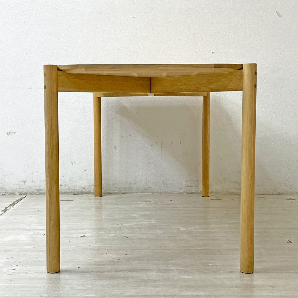 カリモクニュースタンダード Karimoku キャストール ダイニングテーブル CASTOR TABLE 150 国産ナラ材 ピュアオークカラー ナチュラル  定価\145,200- A ●