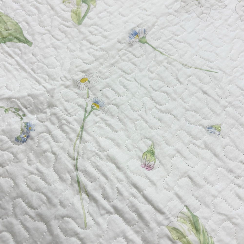 イヴドローム Yves Delorme フラットシーツ ベッドカバー マルチカバー ダブルサイズ 226×247cm フランス B ●
