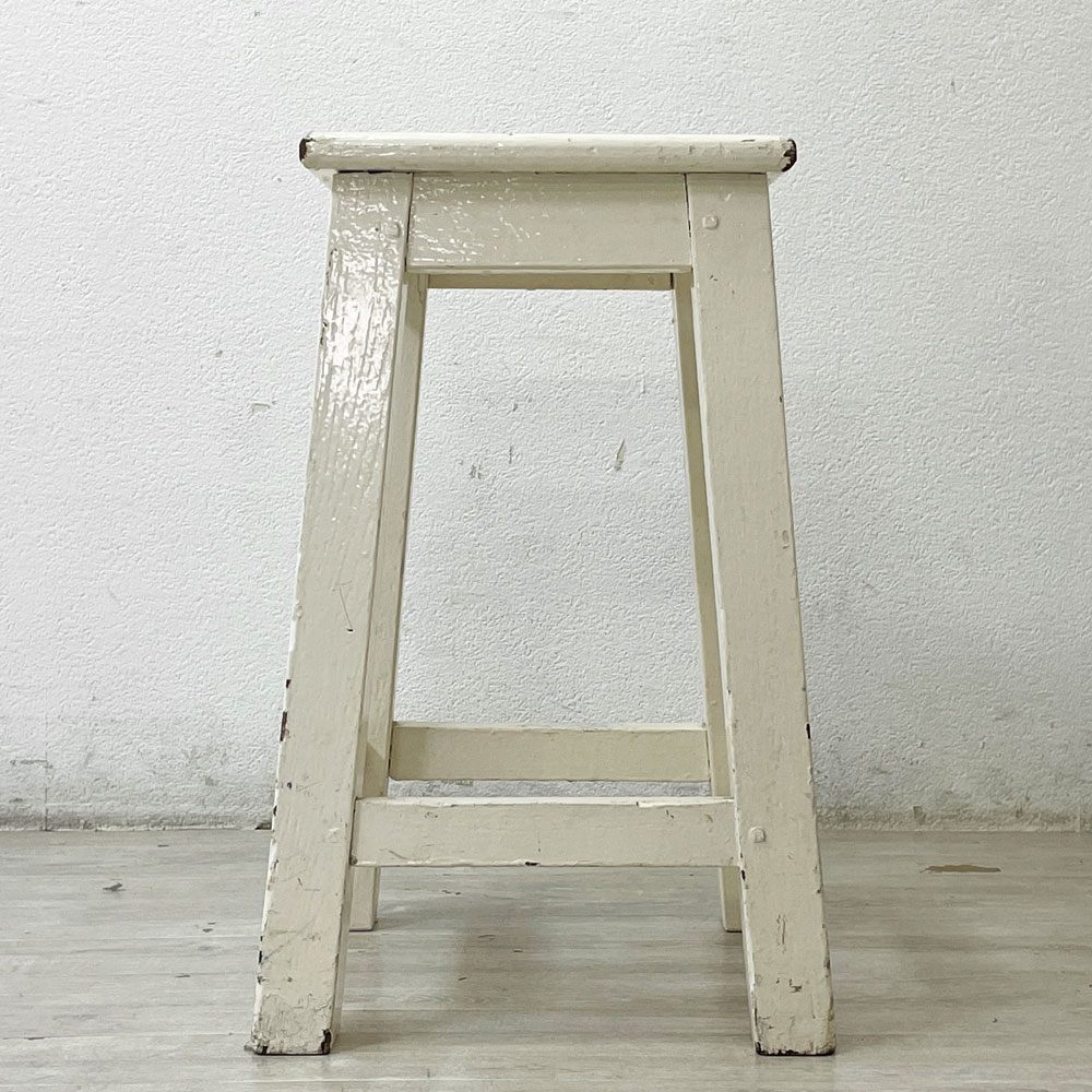 フェール トラヴァイユ Fer travail GOMENOL Wood stool H55.5 スツール シャビーシック インダストリアル C ●