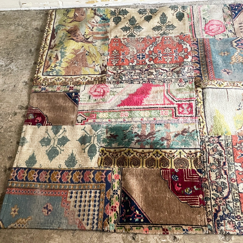 エスニコン EthniCon ビンテージ  オールドキリム パッチワークラグ ウール トルコ絨毯 オールドキリム 155×200cm コンランショップ取扱 ■