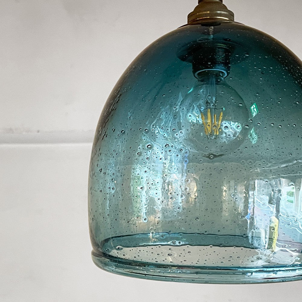 スタジオプレパ Studio Prepa リボーンガラスランプ Reborn glass Lamp ペンダントライト ブルー 再生ガラス  ■