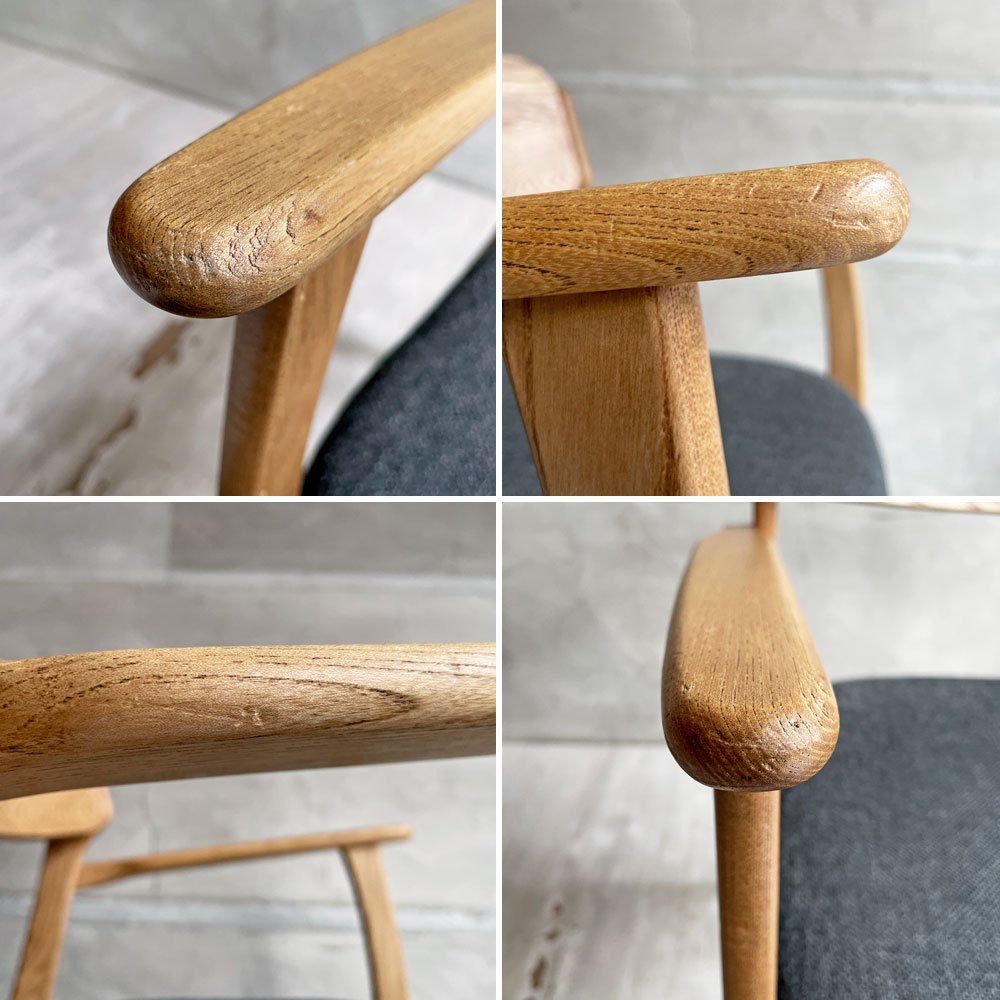 モモナチュラル MOMO Natural ジル アーム JILL ARM ダイニングチェア タモ材 ファブリック 定価￥28,000- B ♪