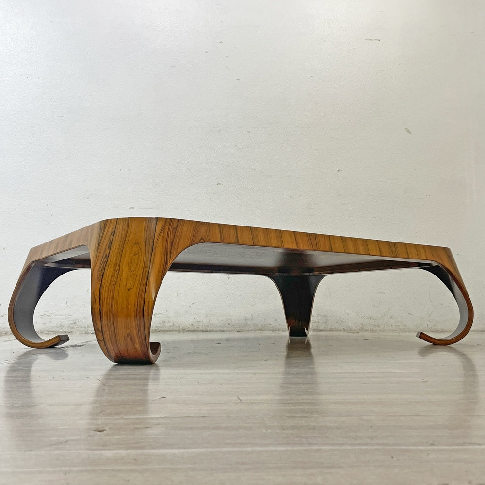 天童木工 TENDO ブラジリアンローズウッド材 座卓 ローテーブル W140cm 剣持勇 グッドデザイン賞受賞 ジャパニーズモダン 希少 ●