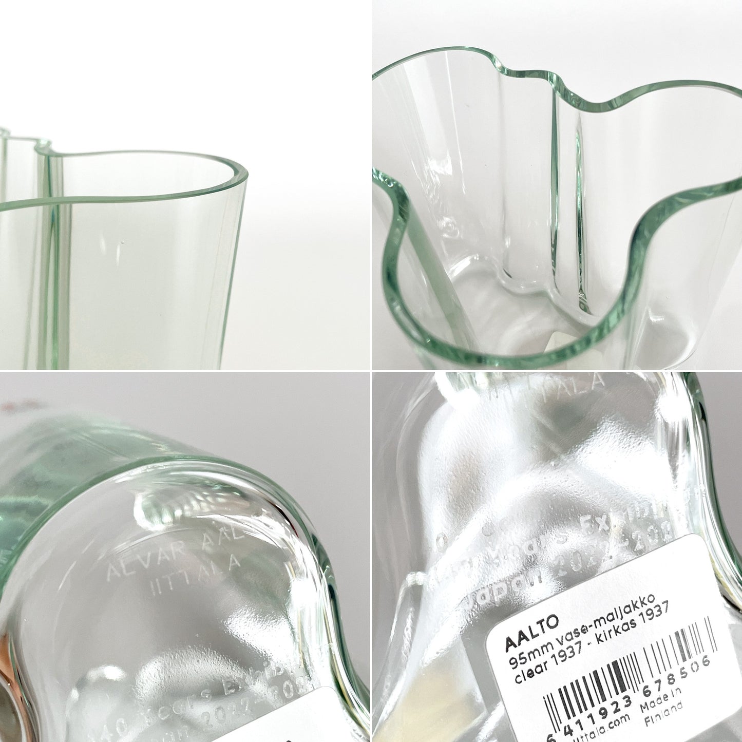 イッタラ iittala アルヴァ・アアルト コレクション Alvar Aalto ベース 95mm クリア 1937 140周年記念 限定品 フラワーべース 花瓶 フィンランド 北欧雑貨 箱付 希少 ■