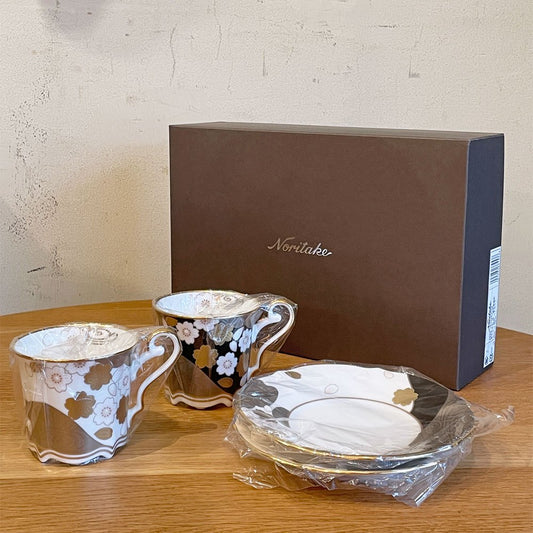 ノリタケ Noritake あやみなも コーヒーカップ＆ソーサー 桜金銀彩 夜桜金銀彩 未使用品 ■