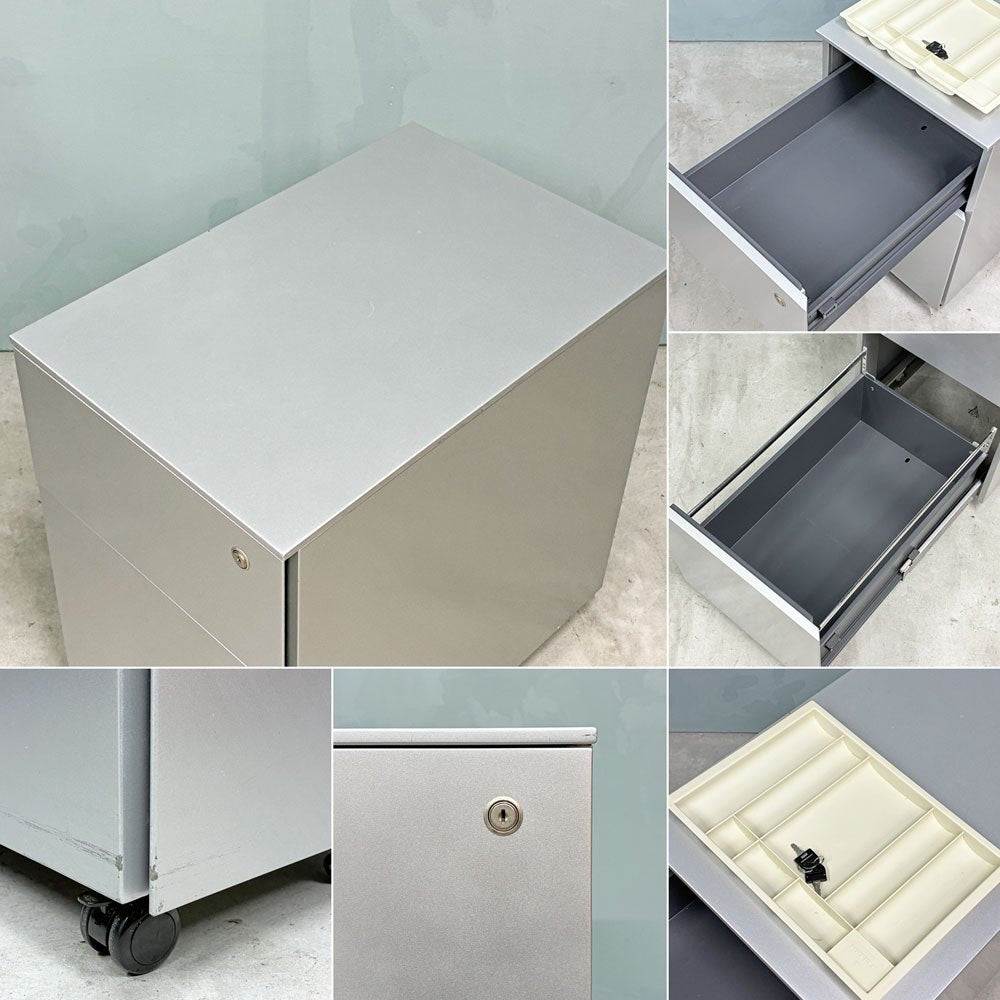 カッシーナ Cassina ixc. AFドロワー AF DRAWER デスクキャビネット ワゴン 鍵付属 キャスターロック機能付き イタリア B ◎