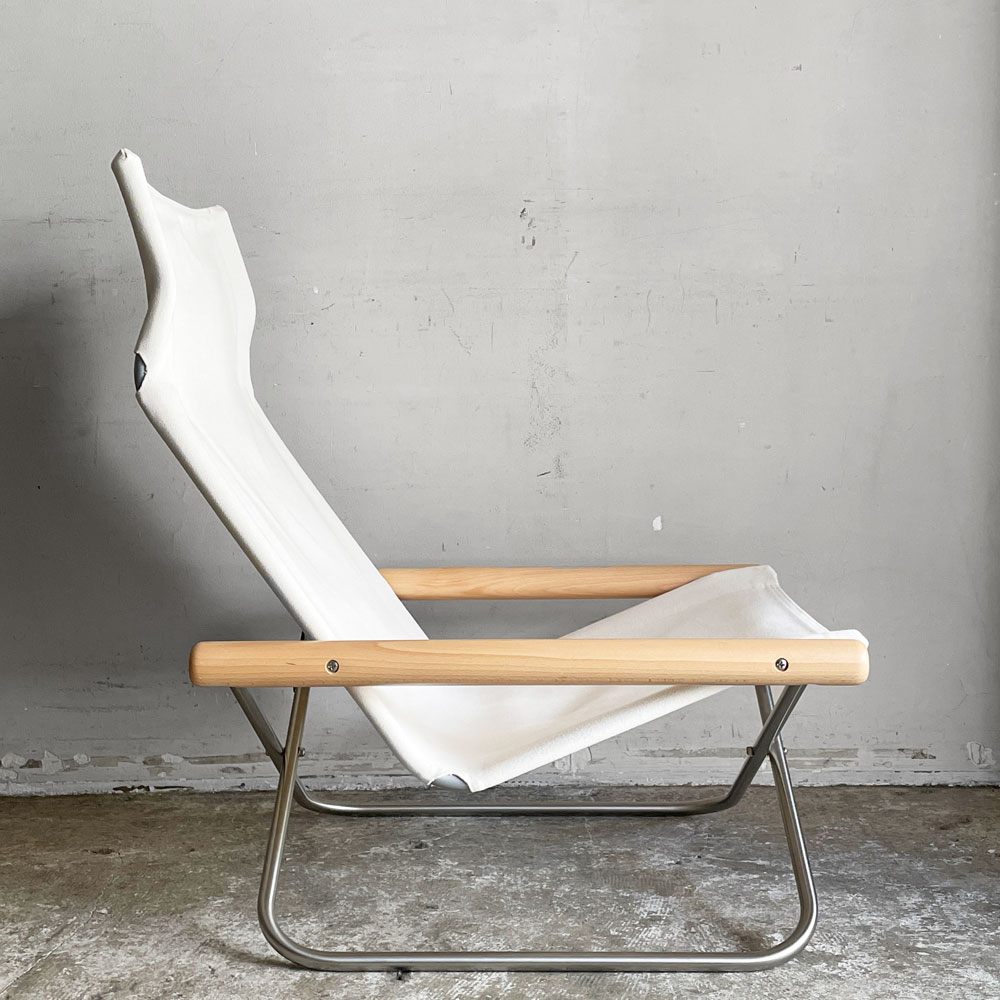 藤栄 FUJIEI ニーチェアX NY chair X 折りたたみチェア フォールディングチェア ロッキング ナチュラル ホワイト 新居猛  MoMA ■