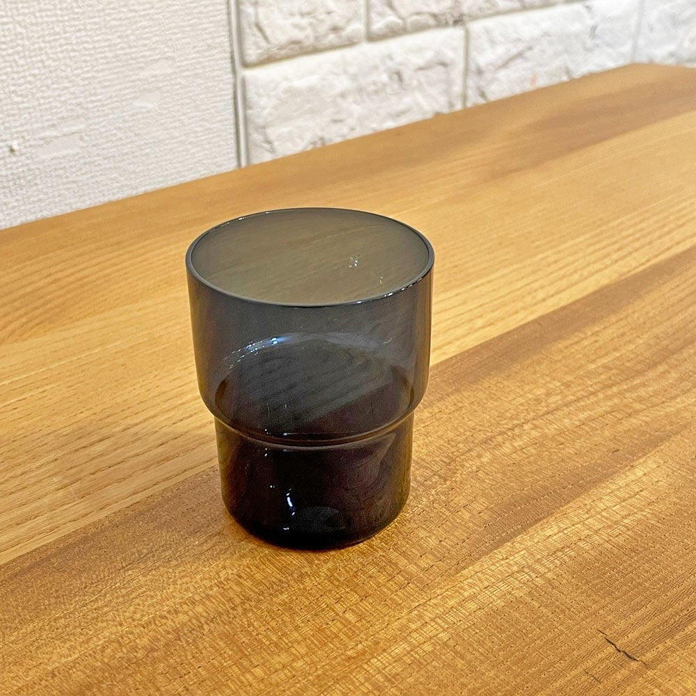 ヌータヤルヴィ Nuutajarvi #1718 スタッキンググラス Sサイズ H7.5cm サーラ・ホペア ネイビー ビンテージ ◎