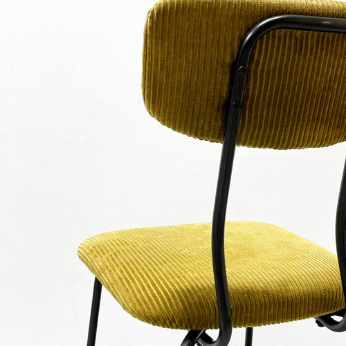 ジャーナルスタンダードファニチャー journal standard Furniture j.s.F ヘンリー HENRY ダイニングチェア サイドチェア コーデュロイ ファブリック アイアン 廃番 B ●