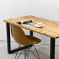 かなでもの KANADEMONO ザ・テーブル THE TABLE デスク 杉無垢材 W140cm スチール スクエアレッグ ブラック 定価￥55,000- ●