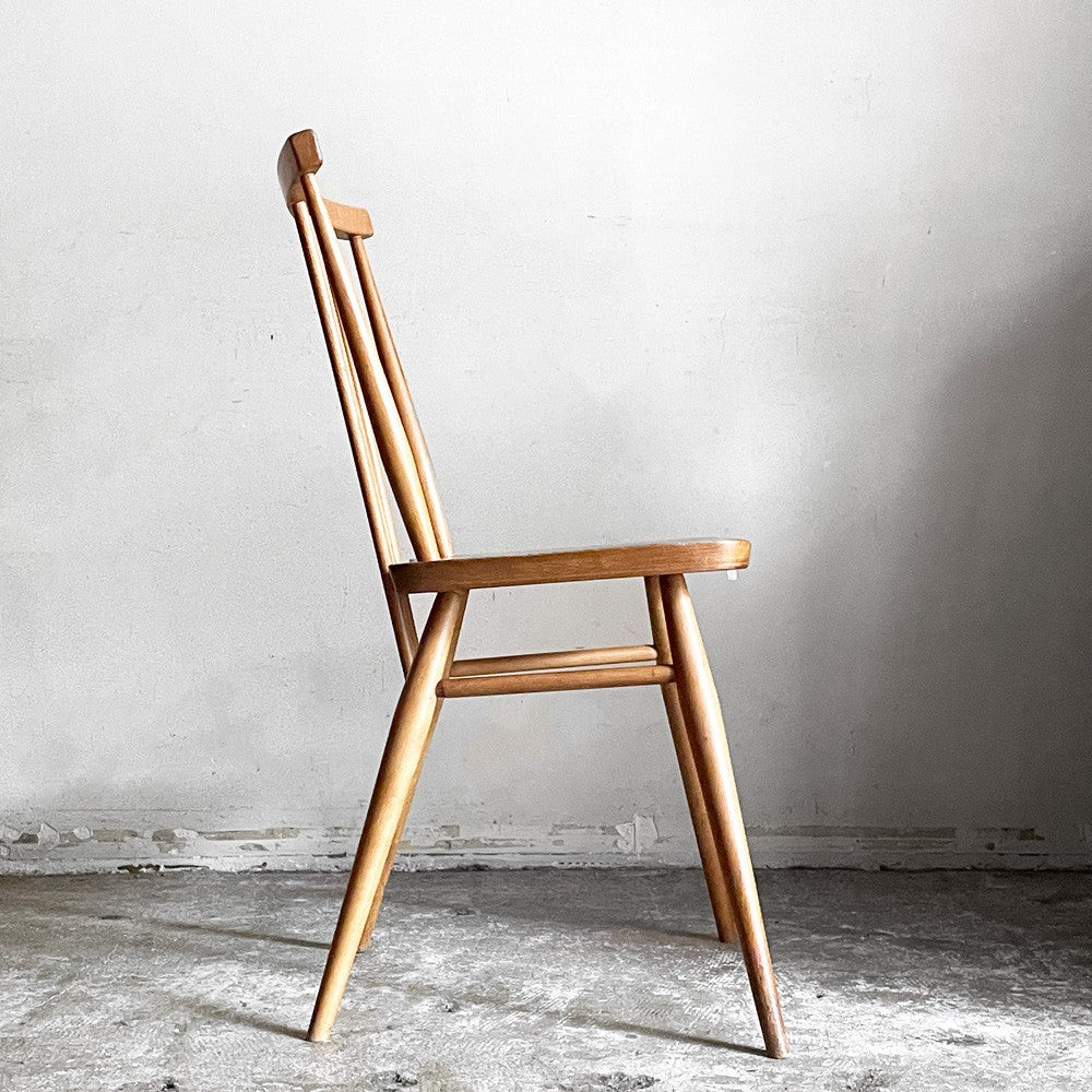 アーコール Ercol スティックバックチェア スピンドルチェア エルム材 UKビンテージ Vintage 英国家具 A ■