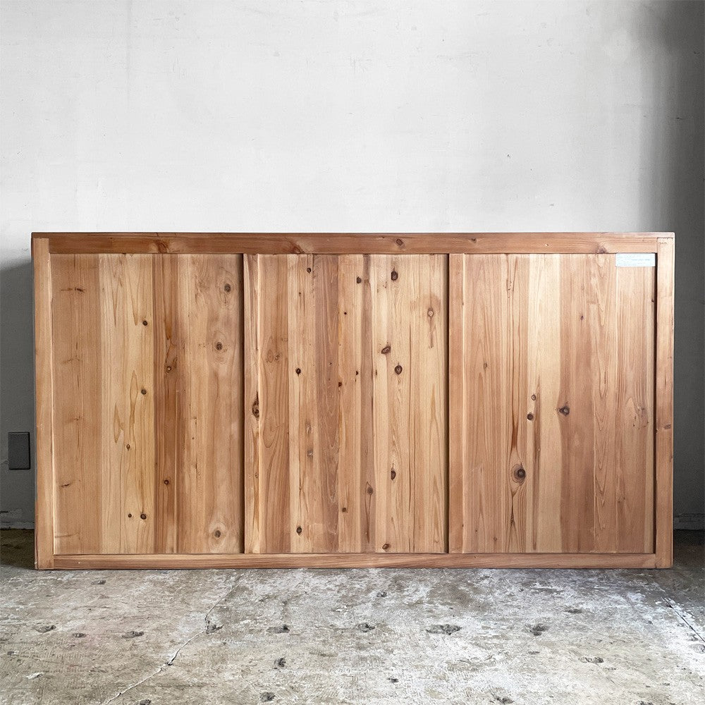 クラッシュゲート CRASH GATE ノットアンティークス Knot Antiques ハチス サイドキャビネット w175cm 杉古材 ガラス 関家具 展示 定価￥132,000- ■