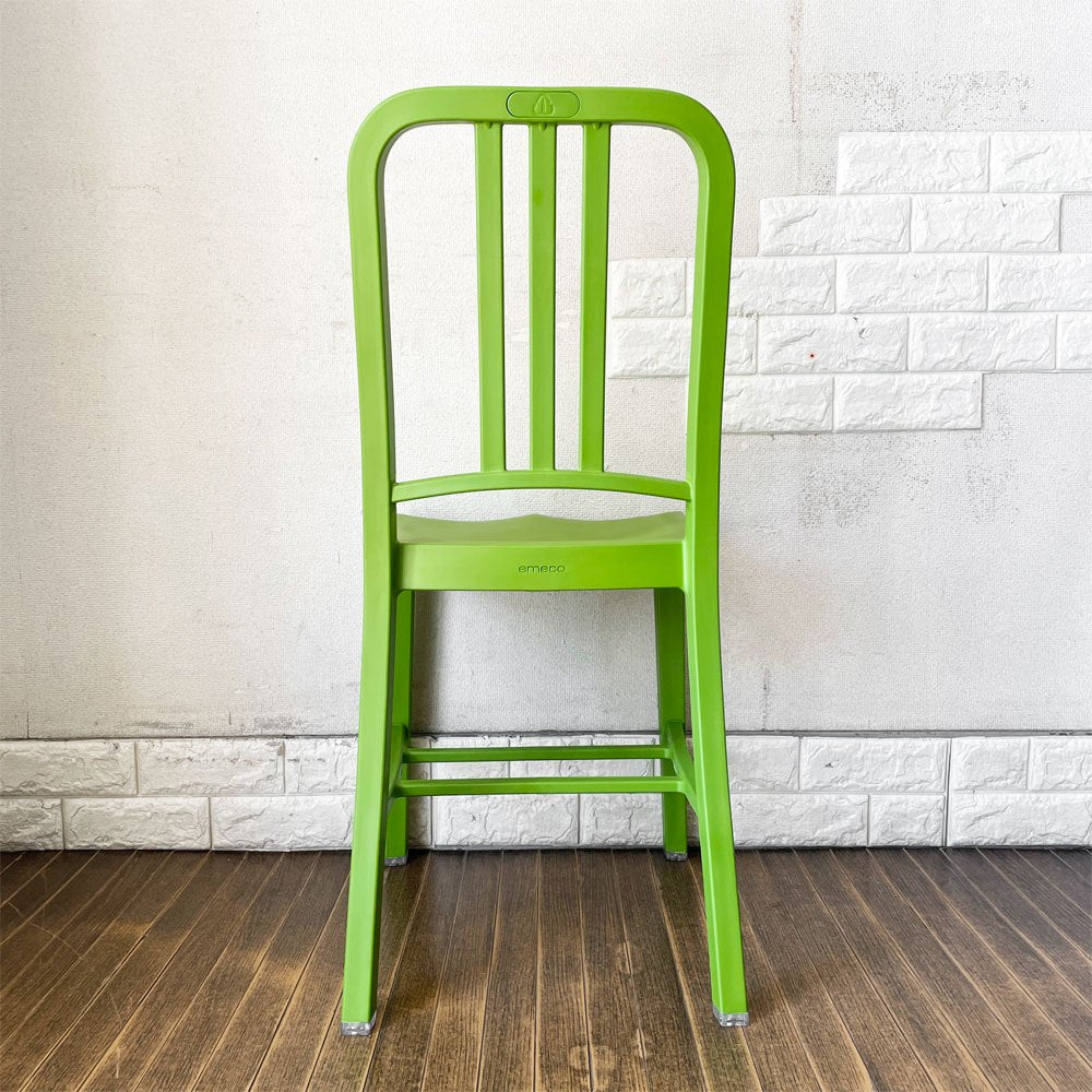 エメコ emeco × コカ・コーラ Coca-Cola ネイビーチェア 111 Navy Chair ダイニングチェア グリーン 再生ペットボトル アメリカ 定価￥137,500- ◎