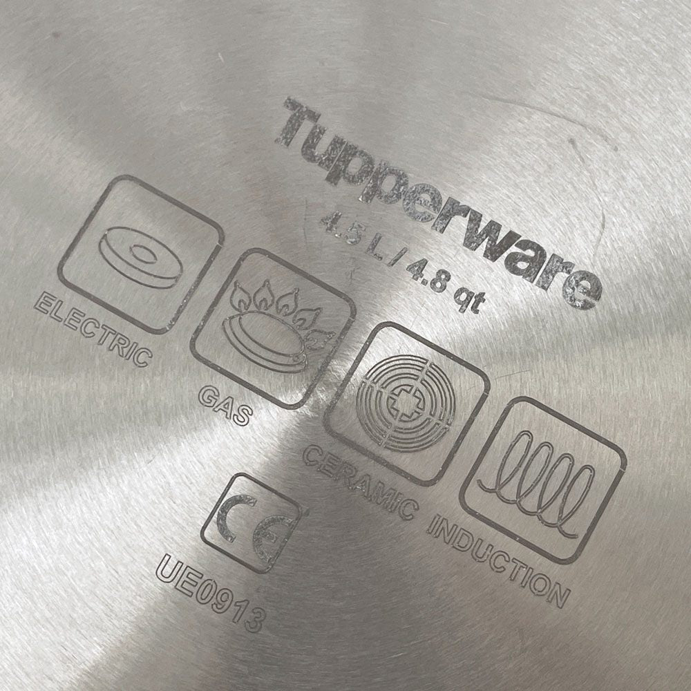 タッパーウェア Tupperware 圧力鍋 Pressure Cooker 4.5L すのこ 三脚付き ステンレス ドイツ製 定価 45,000円 ◇