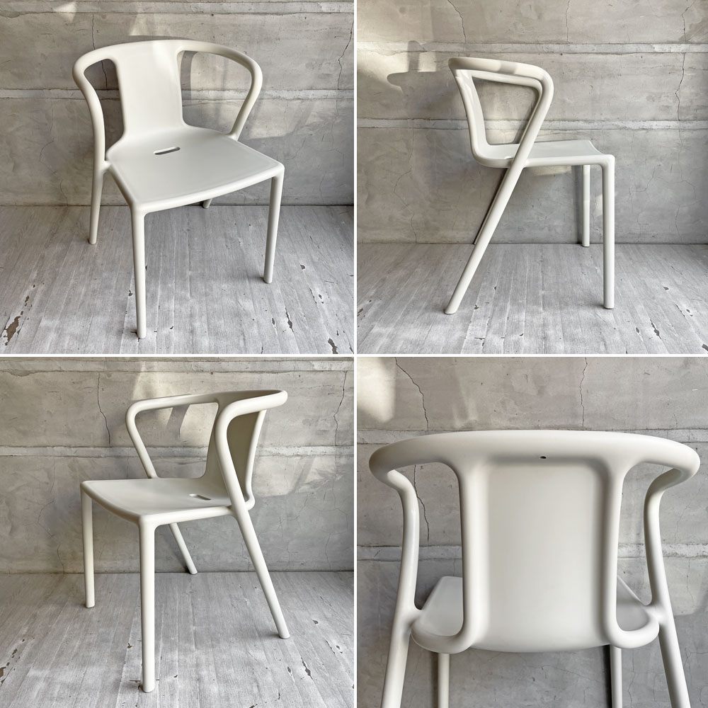 マジス MAGIS エアアームチェア AIR-ARM CHAIR ダイニングチェア ホワイト ジャスパー・モリソン Jasper Morrison スタッキング イタリア 定価￥34,100- ♪
