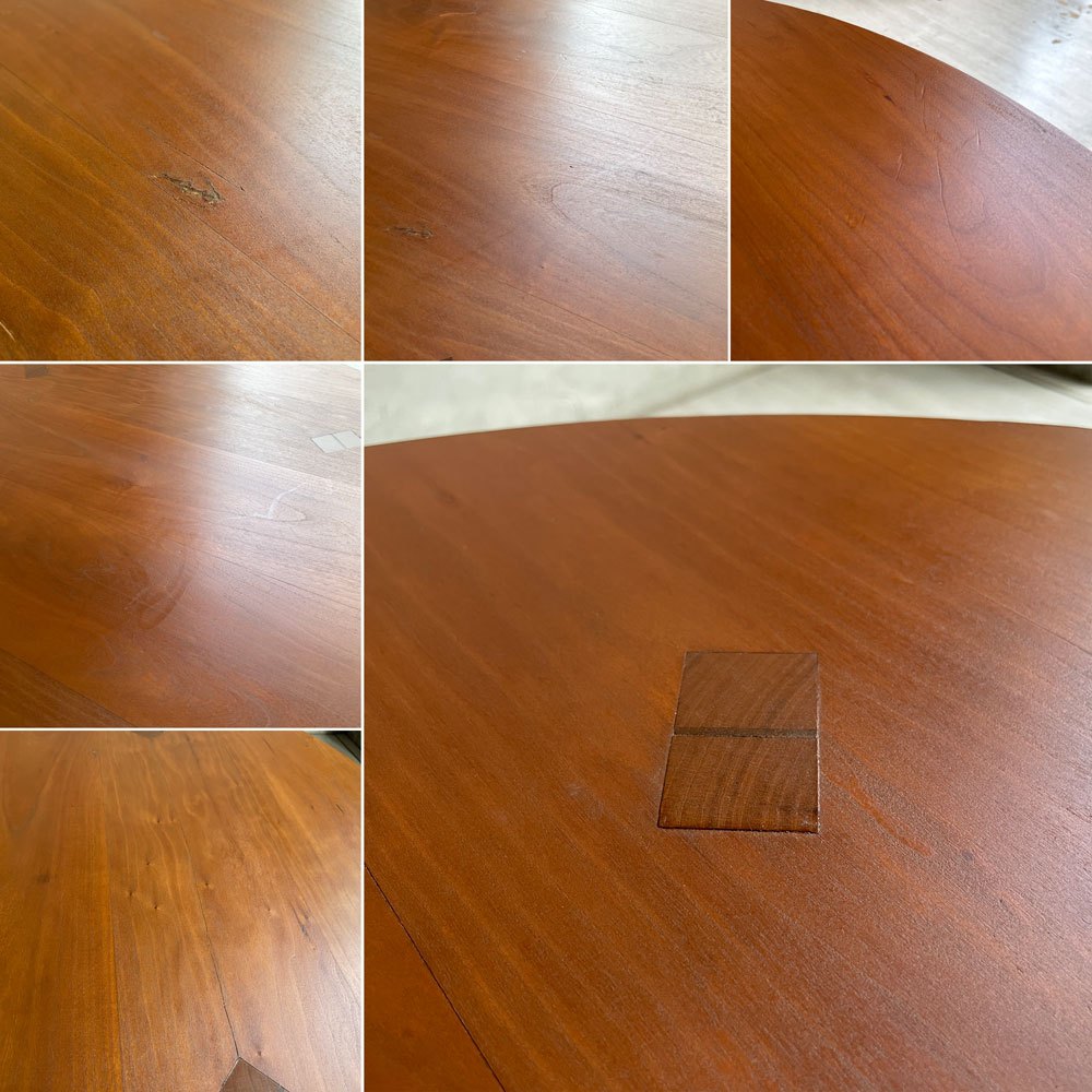 クラフトファニチャー craft furniture チェリー無垢材 ラウンド コーヒーテーブル ローテーブル 座卓 ちゃぶ台  和モダン♪