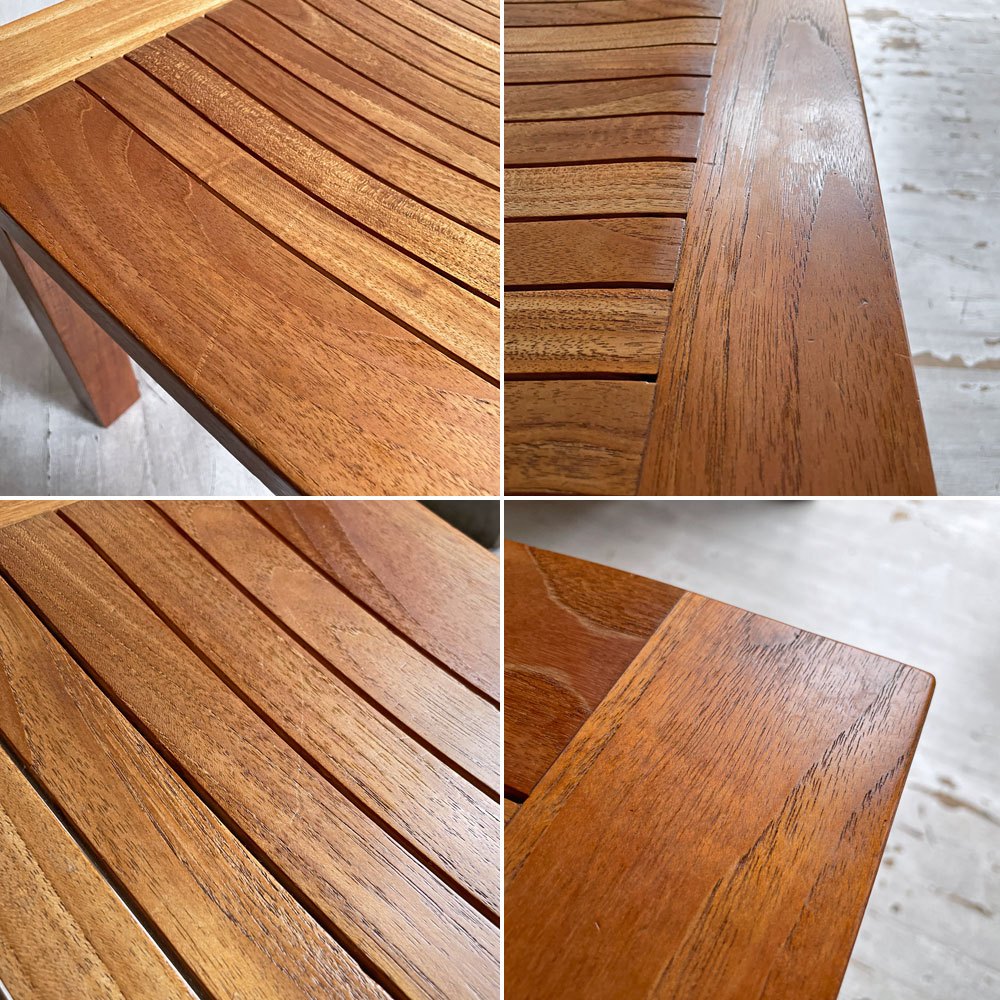 イスタナテラス ISTANA TERRACE バックレスベンチ Backless Bench 125 ガーデンベンチ アジアンチーク無垢材 屋外使用可 定価￥129,800- ♪