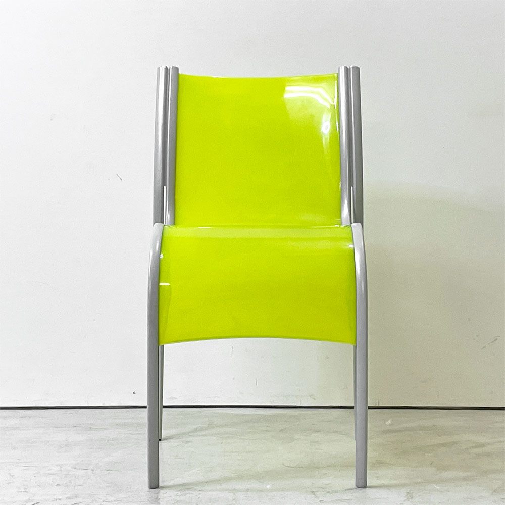 カルテル Kartell FPE chair スタッキングチェア ダイニングチェア アルミ ポリプロピレン グリーン ロンアラッド イタリアモダン 廃番 B ●